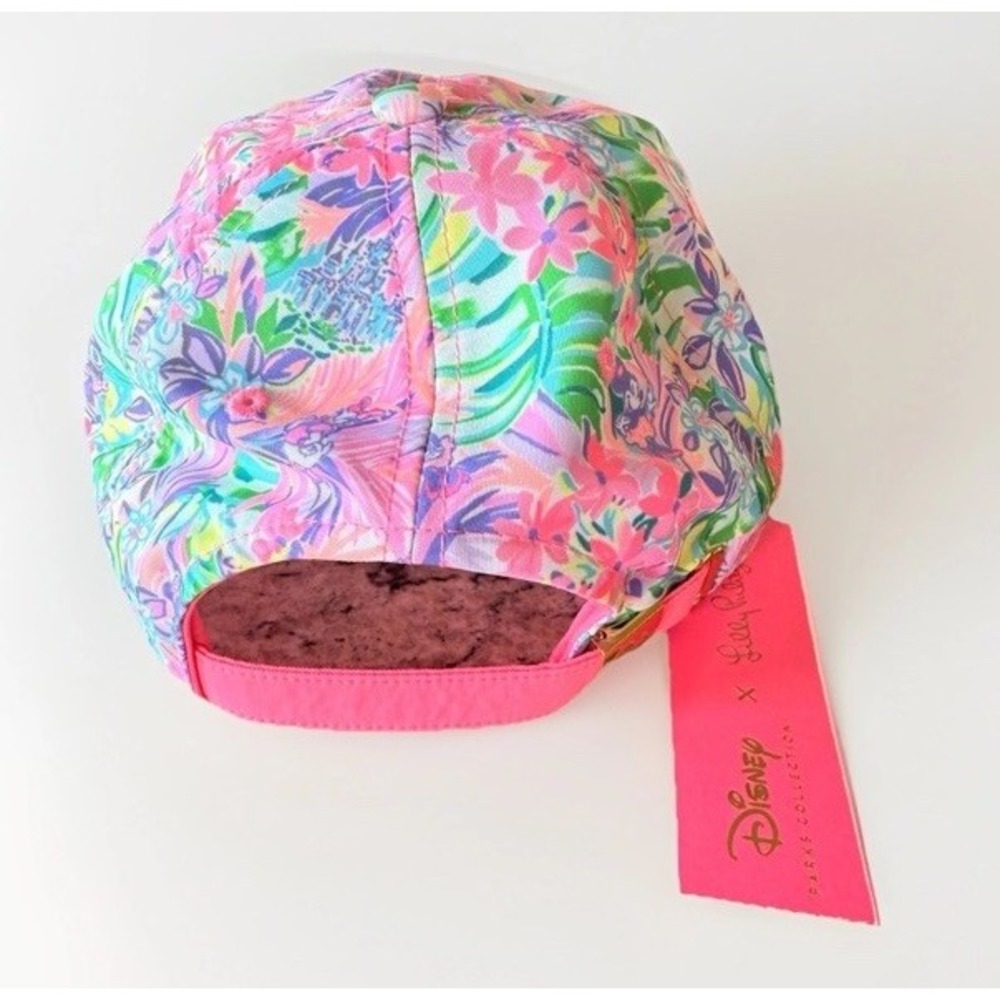 Disney Parks Lilly Pullitzer Dreamin Hat Baseball‎ Cap Pink Minnie Daisy Castle - Picture 5 of 5